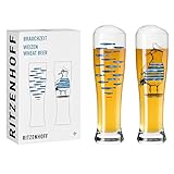 RITZENHOFF 3481007 Weizenbierglas 500 ml - 2er Set - Serie Brauchzeit Set...