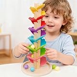 Regenbogen Klangbaum Kugelbahn, Regenbogen Klang Murmelbahn für Kinder,...