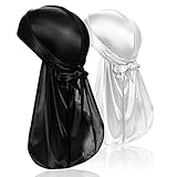 2 Stück Silky Durag für Männer, Premium Satin Do Rags Doo Rags mit...