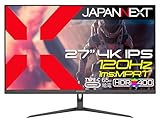 JapanNext 27 Zoll IPS Panel, 120 Hz/1 ms (MPRT), 4K (3840 x 2160)...