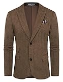 PJ PAUL JONES Herren Tweed Sakko Sportlich Regular Fit Fischgrätmuster...