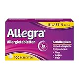 Allegra Allergietabletten 100 Stk – Antihistaminikum - Wirkstoff Bilastin...