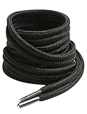 VSUDO Schwarz Stiefel Schnürsenkel, Black Boots Shoelace, Runde ø4 mm...