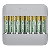 VARTA Akku Ladegerät, inkl. 8x AA 2100mAh, Batterieladegerät für...