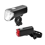 Fischer Fahrrad Beleuchtungs-Set 70/30/15 Lux, Batterie-Leuchtenset, Front-...