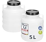 Garronda Set 2x 5 Liter Weithalsfass BPA-frei Futtertonne Fass...