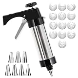 Dyaucwpo Edelstahl-Gebäckpresse, Gebäckspritze, Kekspresse mit 13...