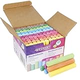 Westcott Kreide 100 Stück Bunt | Vorteilspack Tafelkreide mit 1,2cm ⌀ in...
