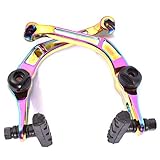 KHE BMX U-Brake U-Bremse Aluminium 7005 kaltgeschmiedet Oil Slick Hinten...