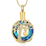 GMLRTOSPT Gedenkmedaillons mit Lebensbaum-Motiv, Asche-Schmuck,...