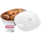 Römertopf Brottopf aus natürlicher Keramik, Brotkasten...