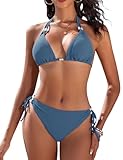 RITOSTA Triangel Bikini Damen Set Sexy String Bikinis Neckholder...