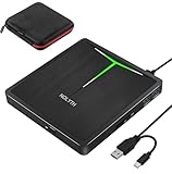 NOLYTH Externes DVD Laufwerk, CD Laufwerk Extern USB, Type-C Externer...