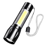 Sehr Helle Taschenlampe, USB Taschenlampe Led Aufladbar, 10x2.5 cm...