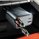 LISEN 69W Einziehbares Zigarettenanzünder USB C Schnellladegerät...