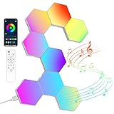 LED Sechseck Gaming Wandleuchte 8pcs Hexagon RGB Panel - Sechseck Waben...