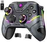 EasySMX X15 Controller PC, PC Controller Wireless mit 7 RGB Licht, Gaming...