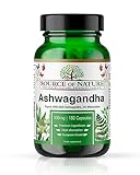 Bio-Ashwagandha | KSM-66® | Source of Nature® | 300mg | 180 Kapseln | 5%...