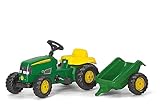 Rolly Toys 012190 - rollyKid John Deere (mit Anhänger, Drehschemellenkung,...