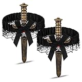 2 Stück Strumpfband mit Schleife Pirat, Pirat Dolch Strumpfbands,...