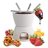 joeji's Kitchen Schoko Fondueset Keramik Mini Schokofondue Käsefondue...