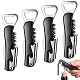 Kellnermesser, 3-in-1 Flaschenöffner, Korkenzieher Edelstahl, Weinöffner...