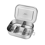 G.a HOMEFAVOR Edelstahl Brotdose Metall Lunchbox mit 5 Fächer 1400ml...