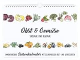 Saisonkalender für Obst und Gemüse | Immerwährender Wandkalender mit...