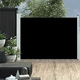 Furniture select-Patio Seitenmarkise versenkbar 100x500 cm schwarz