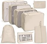 Koffer Organizer Set 8-teilig, Kofferorganizer Packing Cubes Set für...