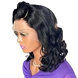 Body Wave 13x6 HD Lace Front Perücken Echthaar 200 Dichte klebefreie...