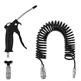 Druckluftpistole mit 5m Spiralschlauch Ausblaspistole Druckluft mit T...