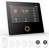 Staniot 8-teilig Komplette Alarmanlage, 4G GSM WiFi Secpanel 5...