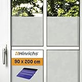 Hinrichs UV Fensterfolie Selbsthaftend - 90 x 200 cm Folie Fenster...