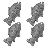 Angoily Eisenfisch Gusseisen Kochhilfe 4 Stück Natürliches Eisenpräparat...