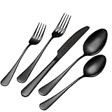 Besteckset 20-teiliges schwarzes Besteckset aus Edelstahl, Besteck,...