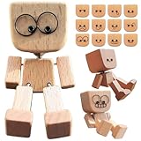 Wackelnder Holzmann, Holzfigur für das Autoarmaturenbrett, handgefertigte...