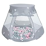 SELONIS Baby Spielzelt Mit Plastikbällen Zelt 105X90cm/100 Bälle...