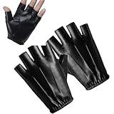 Fingerlose Handschuhe,Fahrhandschuhe PU Leder,Kunstleder Kleid Draussen...