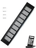 WJUAN 1 Stück Alu Lüftungsgitter 400x80mm schwarz eckig -...