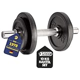 BEST SPORTING Hantelset Kurzhantel Hanteln 10 kg aus Gusseisen mit...