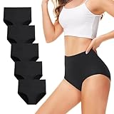 TUUHAW Unterhosen Damen Unterwäsche 5er Pack Slip Miederhose Baumwolle...