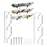 Wandmontierter Deck 3-lagiges Skateboard Ausstellungsregal Snowboard...