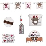 Farm Cow Wood Home Desktop-Dekoration Layered Tablett Dekoration Crafts...