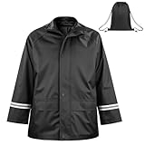 BSBUY Kinder Regenjacke Jungen Wasserdicht Winddicht Regenjacke mit Taschen...