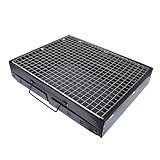 HOODANCOS Tragbarer Faltbarer Holzkohlegrill aus Stahl Kompakter Outdoor...