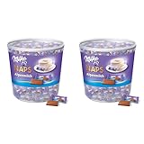 Milka Naps Alpenmilch 1 x 1kg, Zartschmelzende Mini-Schokoladentäfelchen...