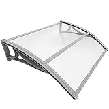 VOUNOT Vordach für Haustür 100 x 80 cm, Überdachung Haustür aus...