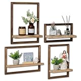 Walasis Wandregal Holz Wanddeko Wohnzimmer : 4er Set Regale Wand...