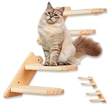 CiaoMiau Katzentreppe 2er-Set aus Kiefernholz mit Juteseil | zur...